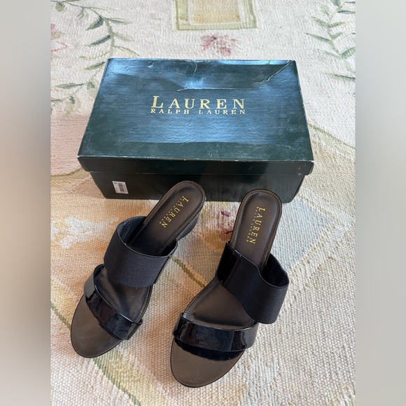 Lauren Ralph Lauren Rhianna Black Soft Patent - Picture 1 of 2